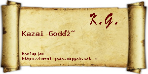 Kazai Godó névjegykártya